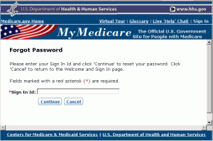 Medicare Forgot Password