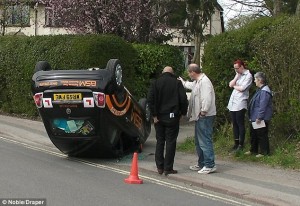 Student Driver Flips Car