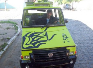 Brazillian Homeless man's car made from junk